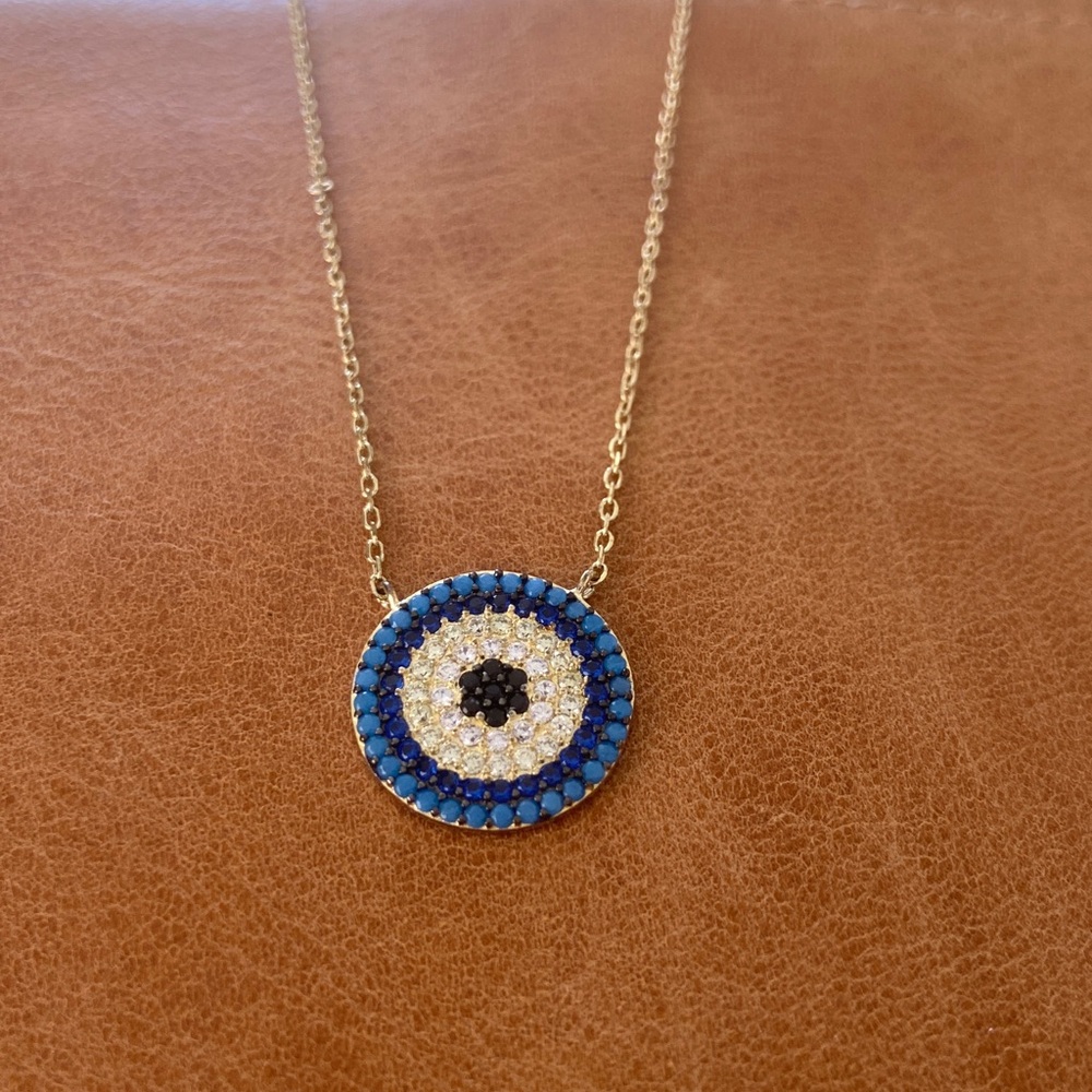 Anthropologie evil eye necklace brand new